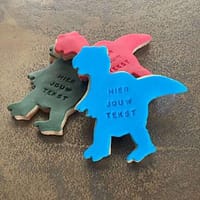 Dino koekjes met je eigen tekst