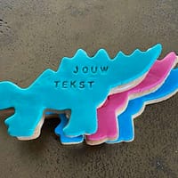 Dino koekjes met je eigen tekst