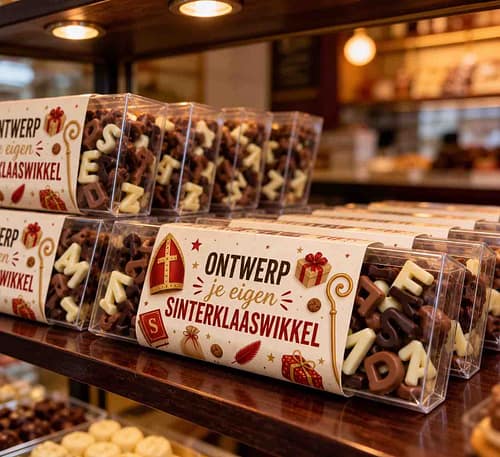 XL doosje met chocoladelettertjes