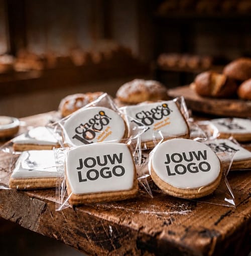 Gepersonaliseerde koekjes met je eigen foto of logo