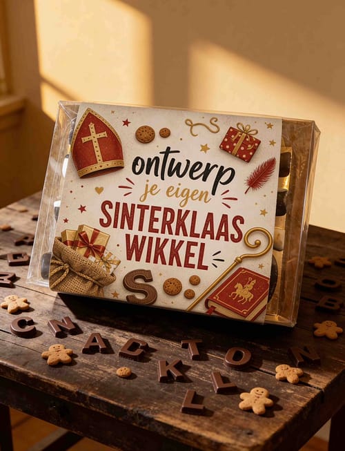 Doosje met chocoladelettertjes