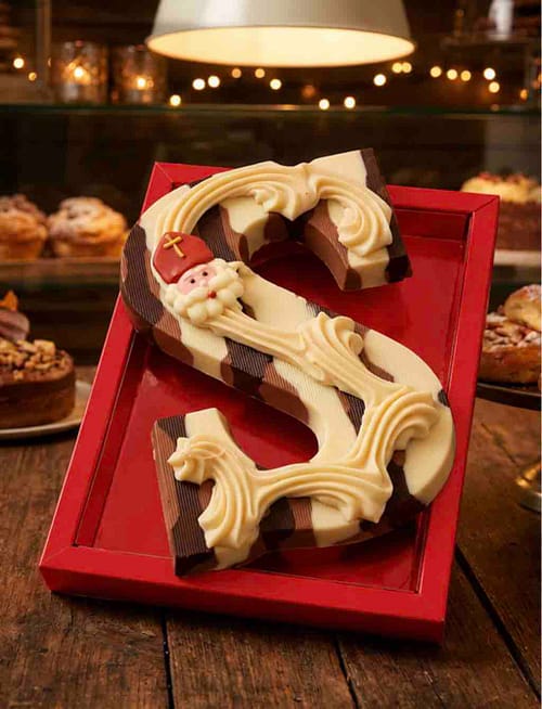 Luxe marmer chocolade letter S (240 gram)
