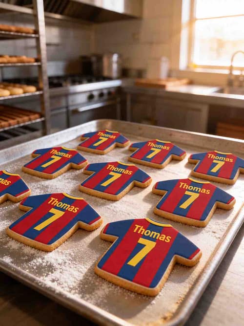 Shirt koekjes met je naam en rugnummer