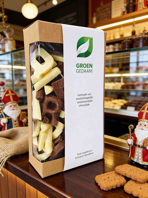 Mini chocoladelettertjes Green label