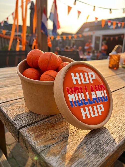 Oranje voetbal bonbons