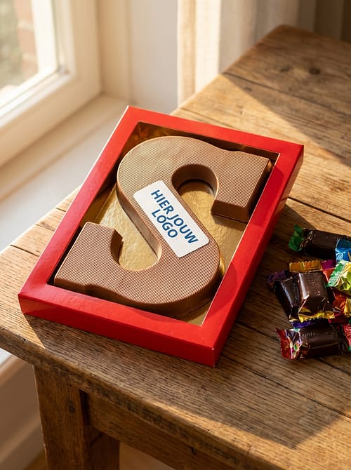 Chocoladeletter met logo