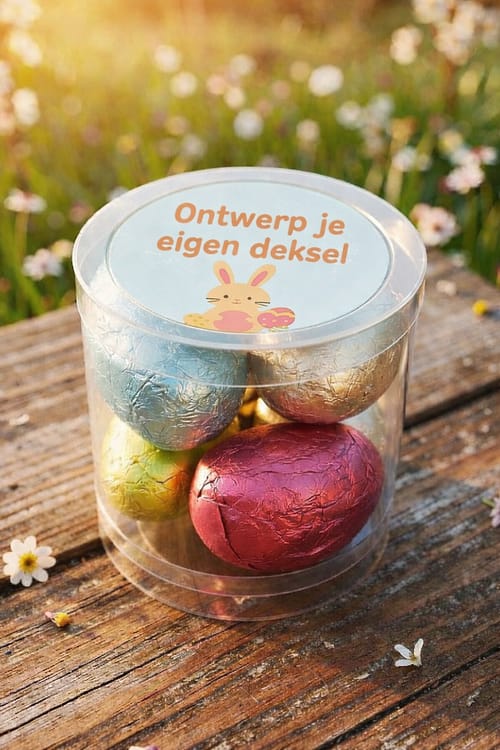 Minikoker 5 paaseitjes met sticker