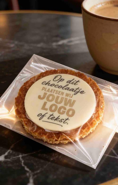 Mini stroopwafel met chocolade schildje