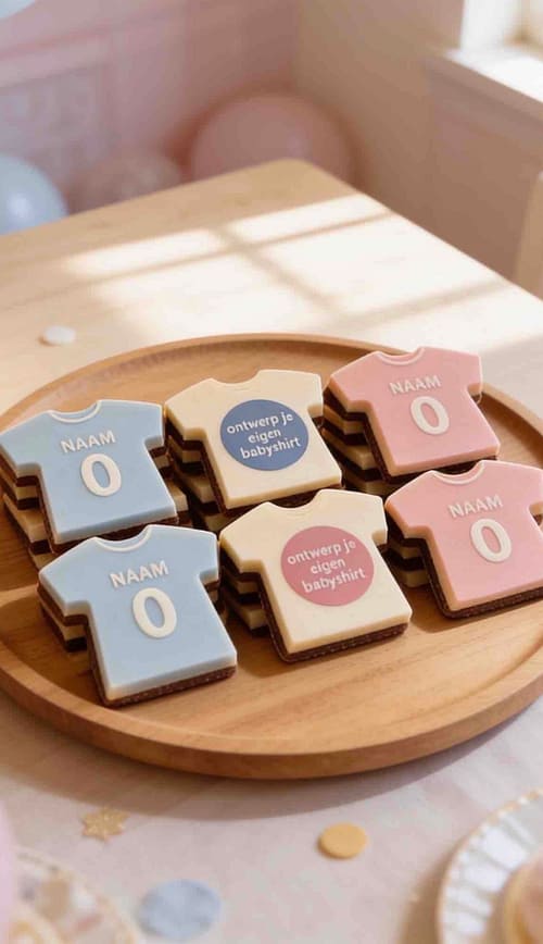 Chocolade baby shirtjes met je eigen naam