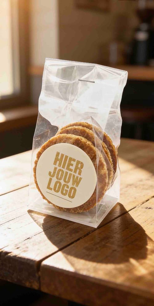 3 mini stroopwafels met chocolade schildje