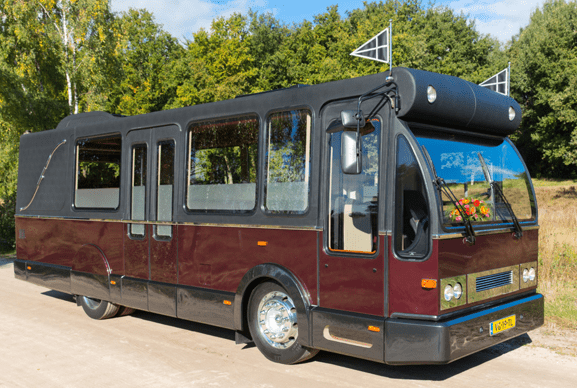uitvaartbus rood
